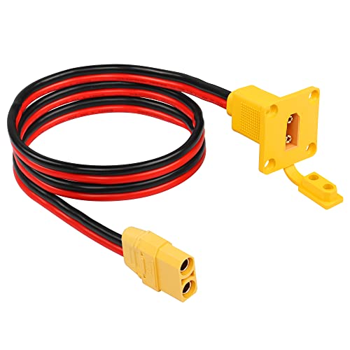 CERRXIAN 1 m 10AWG XT90 Stecker auf Buchse Mount Panel Kabel XT90 Stecker mit Mout Panel auf Buchse Draht für RC Lipo Akku FPV Drohne von CERRXIAN