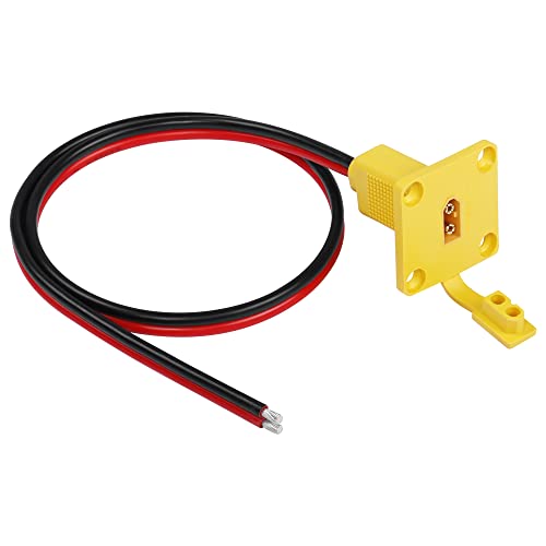 CERRXIAN 1FT 12AWG blanker XT60-Stecker mit Montageplatte, XT60-Stecker mit Montageplatte zum Öffnen des blanken Drahtes für RC-Lipo-Akku-FPV-Drohne (0.6m) von CERRXIAN