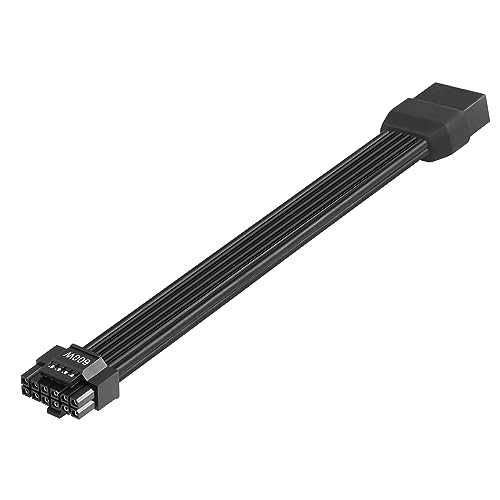 CERRXIAN 1FT ATX3.0 12VHPWR Verlängerungskabel, PCI-e 5.0 12VHPWR ATX3.0 600W 16 Pin Buchse auf Stecker Stromkabel, für Grafikkarte GPU 12+4pin RTX 3090Ti 4070Ti 4080 4090 (MF) von CERRXIAN