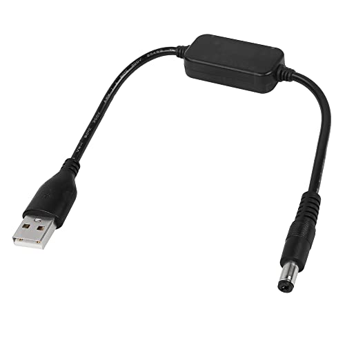 CERRXIAN 1FT DC 5V auf DC 12V USB-Spannungswandler Kabel, Netzteil Kabel mit DC 5,5 x 2,1 mm Klinke, USB 5V 2A auf DC 12V 0,8A Kabel von CERRXIAN