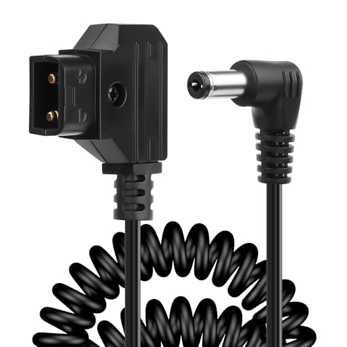 CERRXIAN 4,2 Fuß D-Tap auf rechtwinkliges DC 12 V-Spiralkabel, Ersatz-D-Tap auf 12 V DC5525-Klinkenkabel für Anton Bauer, KIPRO LCD, Black Magic usw. CERRXIAN 4,2 Fuß D-Tap auf rechtwinkliges DC 12 V-Spiralkabel, Ersatz-D-Tap auf 12 V DC5525-Klinkenkabel für Anton Bauer, KIPRO LCD, Black Magic usw. von CERRXIAN
