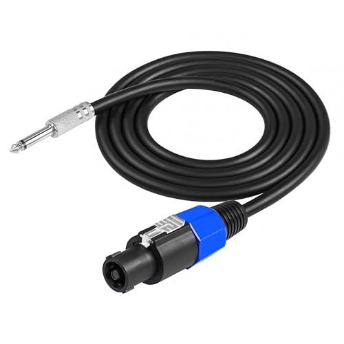 CERRXIAN 6FT 1,8M Speakon-auf-6,35-mm-TS-Stecker-Lautsprecherkabel, professioneller Speakon-Stecker auf 6,35mm-TS-Stecker, Audio-Verstärker-Verbindungskabel für Lautsprecherkabel mit Drehverschluss von CERRXIAN