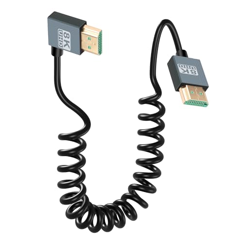 CERRXIAN 8K HDMI 2.1 Kabel, 91 cm, 48 Gbit/s, Ultra-High-Speed-HDMI-Kabel, 90 Grad, rechtwinklig, unterstützt 8K @ 60Hz, 4K @ 120Hz, dynamisches HDR, kompatibel mit TV/HDTV von CERRXIAN