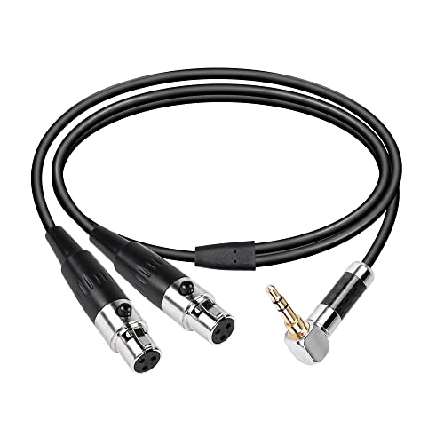 CERRXIAN Dual Mini XLR auf 3,5 mm Stereo-Mikrofonkabel, 90 Grad 3,5 mm 1/8 Zoll TRS-Stecker auf 2 Mini XLR-Buchsen Y-Splitterkabel, für die Audiokonvertierung von Kameras und anderen Geräten-FF1.6FT CERRXIAN Dual Mini XLR auf 3,5 mm Stereo-Mikrofonkabel, 90 Grad 3,5 mm 1/8 Zoll TRS-Stecker auf 2 Mini XLR-Buchsen Y-Splitterkabel, für die Audiokonvertierung von Kameras und anderen Geräten-FF1.6FT von CERRXIAN