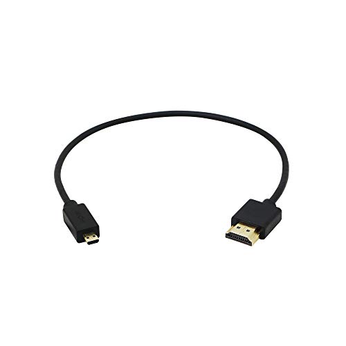 CERRXIAN Micro HDMI auf HDMI Kabel,High-Speed 4K Ultra HD HDMI 2.0 Kabel - 0,3 m (neueste Standard) unterstützt Ethernet, 3D, Audio Return HDMI Male to Micro HDMI Male von CERRXIAN