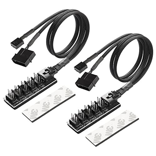 CERRXIAN PWM Lüfter Hub Splitter 1 bis 5 Splitter mit LP4 4Pin IDE Stromversorgungskabel, PC CPU Kühlung 4 PIN/3PIN Lüfter Stromkabel Hub Splitter Adapter für Desktop Computer Gehäuse Lüfter- 2PCS CERRXIAN PWM Lüfter Hub Splitter 1 bis 5 Splitter mit LP4 4Pin IDE Stromversorgungskabel, PC CPU Kühlung 4 PIN/3PIN Lüfter Stromkabel Hub Splitter Adapter für Desktop Computer Gehäuse Lüfter- 2PCS von CERRXIAN