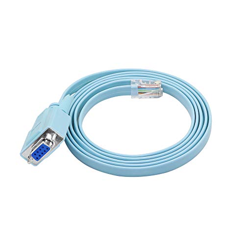 CERRXIAN RJ45 auf Serial Port Kabel 9-polig DB9 Buchse seriell RS232 Port auf RJ45 Stecker Cat5 Ethernet LAN Rollover Konsole Kabel für Cisco Netzwerkgeräte von CERRXIAN