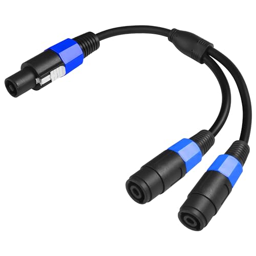 CERRXIAN Speakon-Splitterkabel, 1 Stecker auf 2 Buchsen, Y-Splitter, Audio-Lautsprecherkabel für DJ/PA-Lautsprecher, Kupferkabel mit Drehverschluss, 1,5 Fuß CERRXIAN Speakon-Splitterkabel, 1 Stecker auf 2 Buchsen, Y-Splitter, Audio-Lautsprecherkabel für DJ/PA-Lautsprecher, Kupferkabel mit Drehverschluss, 1,5 Fuß von CERRXIAN