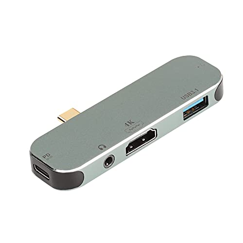 CERRXIAN USB-C-auf-HDMI-Laptop-Docking-Hub, 5-in-1-Typ-C-Adapter mit Dual-USB-, USB-C-Aufladung (PD) und 3,5-mm-Audio, kompatibel mit Typ-C-Windows-Laptops, Geräten von CERRXIAN