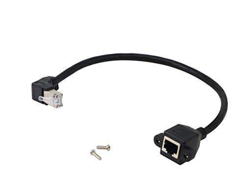 CERRXIAN Verlängerungskabel für Ethernet-Verlängerung, Cat6, RJ45-Stecker auf Buchse, geschirmt, 11,8 Zoll Down Angle CERRXIAN Verlängerungskabel für Ethernet-Verlängerung, Cat6, RJ45-Stecker auf Buchse, geschirmt, 11,8 Zoll Down Angle von CERRXIAN