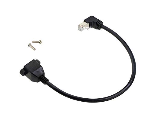 CERRXIAN Verlängerungskabel für Ethernet-Verlängerung, Cat6, RJ45-Stecker auf Buchse, geschirmt, 11,8 Zoll Up Angle von CERRXIAN