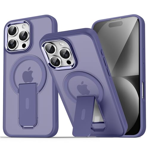 CERUPUIMU Magnetisch Hülle Kompatibel mit iPhone 13 Pro 6.1 Zoll Handyhülle mit Schlank Transluzent Unsichtbar Stander Schutzhülle Militärschutz Stoßfest Kratzfest Telefongehäuse Dunkelviolett CERUPUIMU Magnetisch Hülle Kompatibel mit iPhone 13 Pro 6.1 Zoll Handyhülle mit Schlank Transluzent Unsichtbar Stander Schutzhülle Militärschutz Stoßfest Kratzfest Telefongehäuse Dunkelviolett von CERUPUIMU