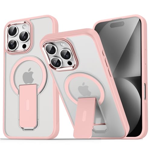 CERUPUIMU Magnetisch Hülle Kompatibel mit iPhone 15 Pro 6.1 Zoll Handyhülle mit Schlank Transluzent Unsichtbar Stander Schutzhülle Militärschutz Stoßfest Kratzfest Telefongehäuse Rosa CERUPUIMU Magnetisch Hülle Kompatibel mit iPhone 15 Pro 6.1 Zoll Handyhülle mit Schlank Transluzent Unsichtbar Stander Schutzhülle Militärschutz Stoßfest Kratzfest Telefongehäuse Rosa von CERUPUIMU