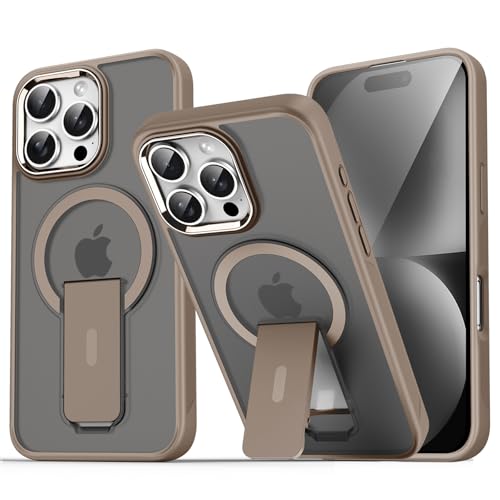 CERUPUIMU Magnetisch Hülle Kompatibel mit iPhone 16 Pro 6.3 Zoll Handyhülle mit Schlank Transluzent Unsichtbar Stander Schutzhülle Militärschutz Stoßfest Kratzfest Telefongehäuse Bronze CERUPUIMU Magnetisch Hülle Kompatibel mit iPhone 16 Pro 6.3 Zoll Handyhülle mit Schlank Transluzent Unsichtbar Stander Schutzhülle Militärschutz Stoßfest Kratzfest Telefongehäuse Bronze von CERUPUIMU