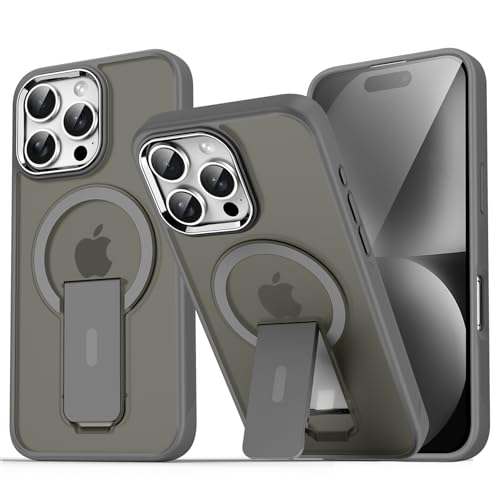 CERUPUIMU Magnetisch Hülle Kompatibel mit iPhone 16 Pro Max 6.9 Zoll Handyhülle mit Schlank Transluzent Unsichtbar Stander Schutzhülle Militärschutz Stoßfest Kratzfest Telefongehäuse Grau CERUPUIMU Magnetisch Hülle Kompatibel mit iPhone 16 Pro Max 6.9 Zoll Handyhülle mit Schlank Transluzent Unsichtbar Stander Schutzhülle Militärschutz Stoßfest Kratzfest Telefongehäuse Grau von CERUPUIMU