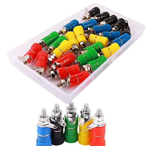 CESFONJER 25 pcs Binding Post Buchse | Bananenstecker-Buchse Polklemmen für 4MM Bananenstecker Lautsprecher Terminal Binding Post Lautsprecherkabel Kabel Stecker CESFONJER 25 pcs Binding Post Buchse | Bananenstecker-Buchse Polklemmen für 4MM Bananenstecker Lautsprecher Terminal Binding Post Lautsprecherkabel Kabel Stecker von CESFONJER