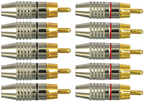 cess-r19 RCA Stecker Solder Gold Audio-Video-Kabel-Anschluss (JCX) – 10 Pack von CESS
