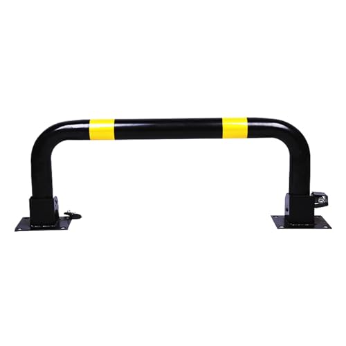U-förmiges Parkschloss, klappbarer reflektierender Parkschildpfosten, U-förmiger Leitplanken-Antikollisionsbügel, geeignet for Schulgaragenparkplätze(Black) von CETEOR