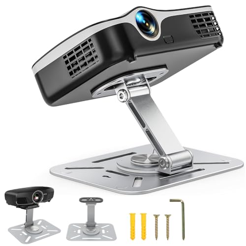 CEWROM Desktop Projektorhalterung, 360° Drehbare Beamer Halterung, Projektor Deckenhalterung mit 1/4 Gewinde Kompatibel mit den Meisten Projektor, Ständer für Heimkino, Spielzimmer, Büro von CEWROM