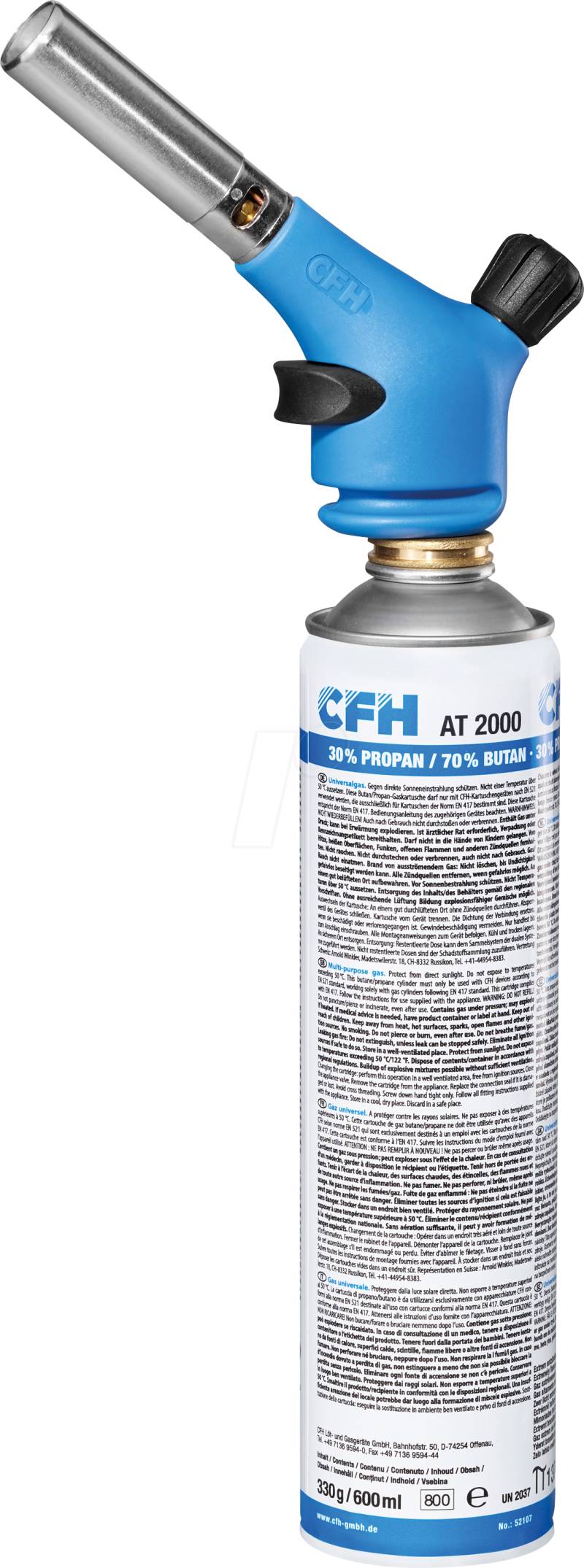 CFH 52132 - Profi-Handlötgerät TS 1800 inkl. 1 Universaldruckgasdose von CFH