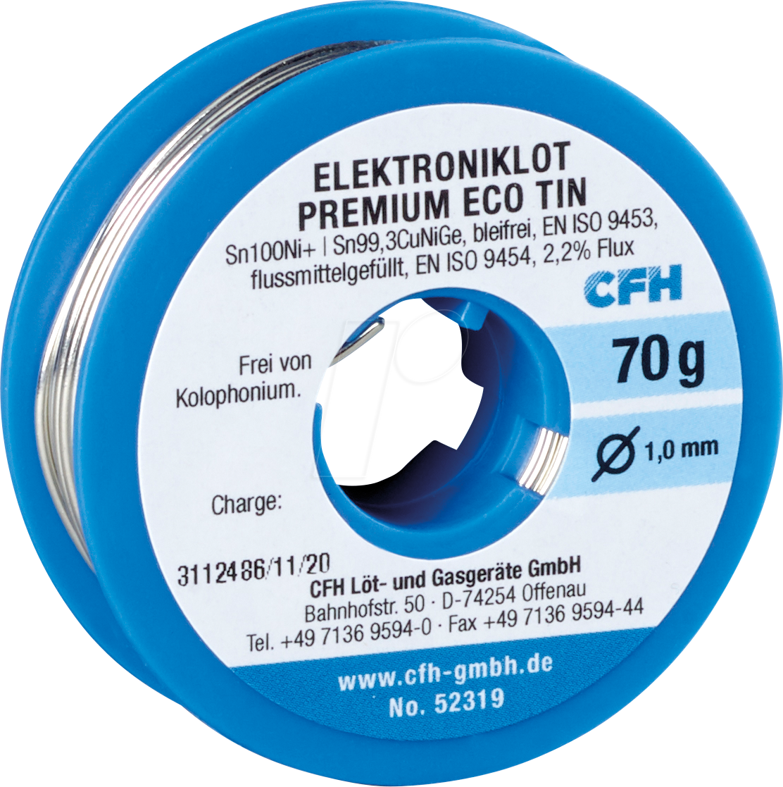 CFH 52319 - Elektroniklot ECO 319 bleifrei 70 g von CFH