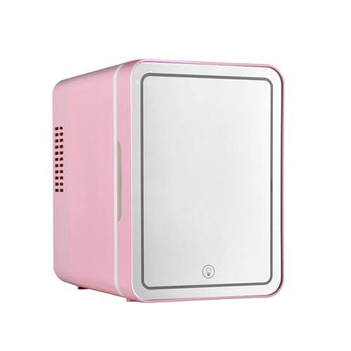 Mini Refrigerator Mit Kosmetikspiegel 4-Liter tragbarer persönlicher Kühlschrank geeignet für Hautpflege, Kosmetik, Getränke und Lebensmittel, perfekt für Schlafzimmer, Büros und Autos (khaki) von CFITANK