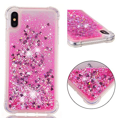 Flüssig Hülle Glitzer für iPhone XS Max, Silikon Handyhülle Kratzfest Transparent Flüssig Schutzhülle Vergilbungsbeständig Bling Handytasche Bumper Ultra Slim Case Kompatibel mit Apple Phone Xs Max Flüssig Hülle Glitzer für iPhone XS Max, Silikon Handyhülle Kratzfest Transparent Flüssig Schutzhülle Vergilbungsbeständig Bling Handytasche Bumper Ultra Slim Case Kompatibel mit Apple Phone Xs Max von CFKNDBP