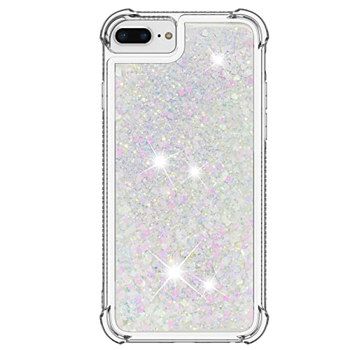 Glitzer Transparent Schutzhülle für iPhone 8Plus,Silikon Stoßfeste Handyhülle Gelb-beständig Schutzcover Glänzende Flüssig Handytasche Durchsichtig Cover Kompatibel mit Apple Phone 6sPlus Plus8Plus Glitzer Transparent Schutzhülle für iPhone 8Plus,Silikon Stoßfeste Handyhülle Gelb-beständig Schutzcover Glänzende Flüssig Handytasche Durchsichtig Cover Kompatibel mit Apple Phone 6sPlus Plus8Plus von CFKNDBP