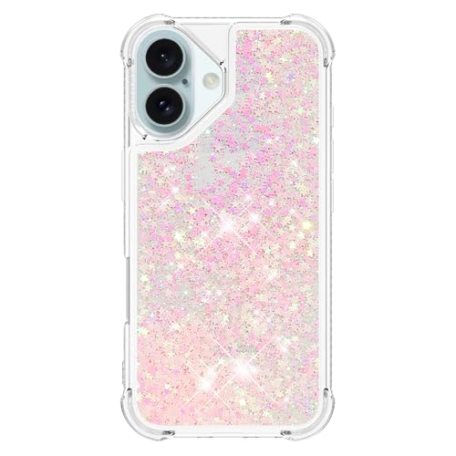 Transparent TPU Hülle für iPhone 16 Plus, Vergilbungsbeständig Glitzer Flüssig Schutzcase Weich Silikon Stoßfeste Handycover Ultra Slim Bling Schutz Tasche Kratzfest Kompatibel mit Apple Phone 16 Plus Transparent TPU Hülle für iPhone 16 Plus, Vergilbungsbeständig Glitzer Flüssig Schutzcase Weich Silikon Stoßfeste Handycover Ultra Slim Bling Schutz Tasche Kratzfest Kompatibel mit Apple Phone 16 Plus von CFKNDBP