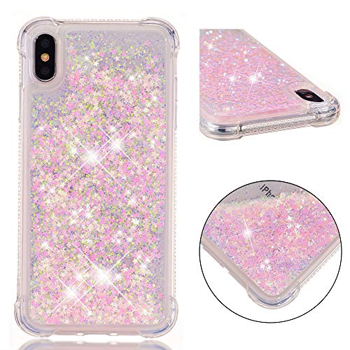 Transparent TPU Hülle für iPhone XS Max, Vergilbungsbeständig Glitzer Flüssig Schutzcase Weich Silikon Stoßfeste Handycover Ultra Slim Bling Schutz Tasche Kratzfest Kompatibel mit Apple Phone Xs Max Transparent TPU Hülle für iPhone XS Max, Vergilbungsbeständig Glitzer Flüssig Schutzcase Weich Silikon Stoßfeste Handycover Ultra Slim Bling Schutz Tasche Kratzfest Kompatibel mit Apple Phone Xs Max von CFKNDBP