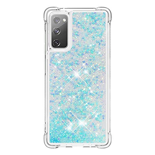 Ultra Slim Hüllen für Galaxy S20FE 4G Glitzer Flüssig Case,Glitter Stoßfest Handytasche Glitzersteine Gegen Kratze Hülle Silikon Handyhülle Vergilbungsbeständig Kompatibel mit Samsung Galaxy S20FE 4G von CFKNDBP