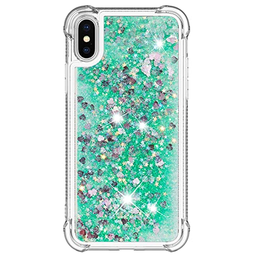 iPhone X Transparent Hülle Glitzer,Silikon Kratzfest Handycover Ultradünne Glitzer Flüssig Schutzcase Gelb-beständig Fallschutz Handycover Hard Case Stoßfeste Kompatibel mit Apple Phone X/xS Grün iPhone X Transparent Hülle Glitzer,Silikon Kratzfest Handycover Ultradünne Glitzer Flüssig Schutzcase Gelb-beständig Fallschutz Handycover Hard Case Stoßfeste Kompatibel mit Apple Phone X/xS Grün von CFKNDBP