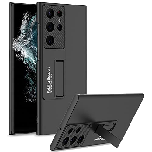 CFPLZFY Für S23 Ultra Hülle mit Ständer, Für Samsung Galaxy S23 Ultra（6.8in）, ultradünne,stoßfeste und sturzsichere HandyHülle (Schwarz, S23Ultra) von CFPLZFY