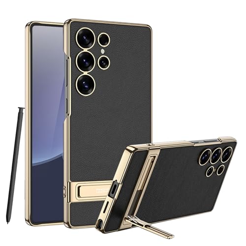CFPLZFY Für Samsung Galaxy S25 Ultra hülle mit Ständer & PU-Leder-Rückseite & Galvanisierter Harter Rahmen & dünn,Stossfest und Dropproof - Schwarz CFPLZFY Für Samsung Galaxy S25 Ultra hülle mit Ständer & PU-Leder-Rückseite & Galvanisierter Harter Rahmen & dünn,Stossfest und Dropproof - Schwarz von CFPLZFY