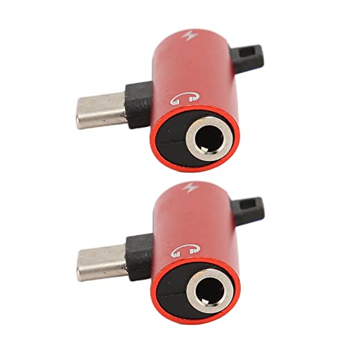 2pcs USB C Bis 3,5 Mm A 2 in Typ C 3,5 Mm Musikhörer Musik, während ABS USB Bis Gold, Adapterusb an Jackusb -Kopfhörer -Tablet A Geladen Wird (Rot) von CFTGIW