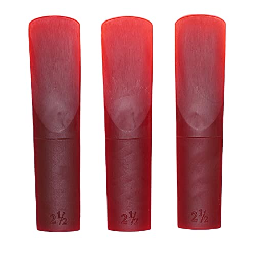 3 PCs Altoxophon Reed Tragbarer Verschleiß Advantomativer Handwerk Altsaxophon Reedtransparent Altsaxophon Reed Sax Saxophon Reedsaaxophon 2,5Reeds für Alto (Rot) von CFTGIW