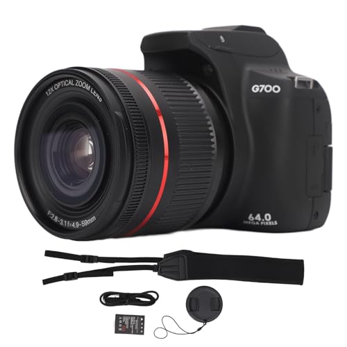 4K-Digitalkamera für Fotografie und Video, WiFi, 64 MP, 12 X 30 X Optischer Zoom, Autofokus, 270-Grad-Klappbildschirm, Vlogging-Kamera mit APP von CFTGIW