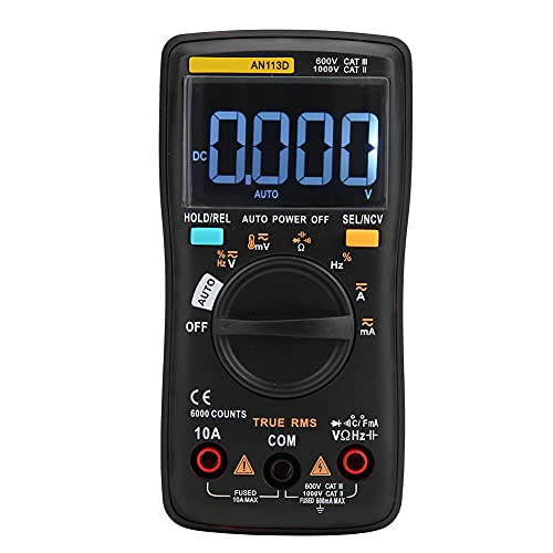 AN113D 6000 Zählt Digitaler Multimeter -Transistor -Tester Autospannungstest Geräte Black Kapazität. Für Multimeterdigital Multimeteran113dlcd Multimetertransistor Tester (BLACK) von CFTGIW