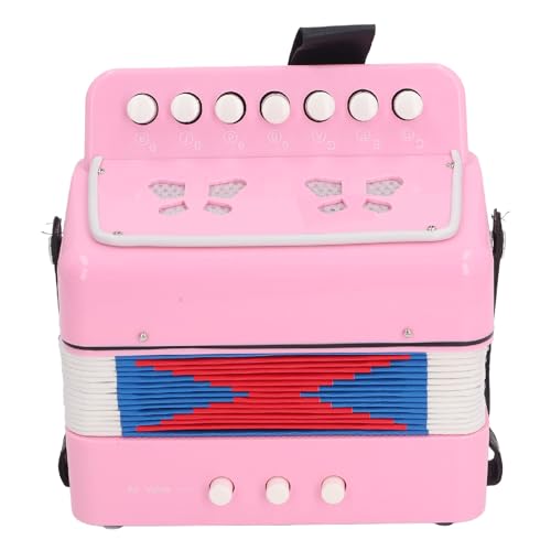 Akkordeon für Anfänger 7 Schlüsseln Control 2 Bass Kinder Bildungs ​​Musikinstrumentenbühne Praxis Pink Rmance Praxis Pink Accordinners Akkordeon7 Keys Control (PINK) von CFTGIW