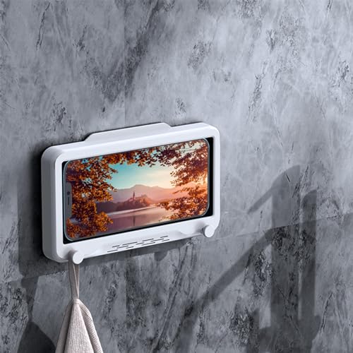 CFTGIW Dusch -Handyhalter Badezimmer 360 Grad Rotatable Bohrer W Mounted Handy Hülle Graue Dusche Handyhalter Dusch Telefon Hohas Halter Install (White) von CFTGIW