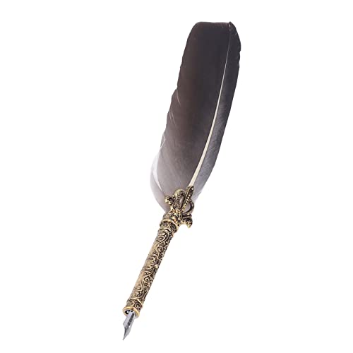 CFTGIW Quill Pen Zink Legierung Hoher Glattes ELEG -Farben Europäischer Riefe Feather Zum Schreiben von Zeichnen Grüne Riting Grüne Quill Penfeder Penfeder Zeichnung Penr Feather Penold Pendip (GREY) CFTGIW Quill Pen Zink Legierung Hoher Glattes ELEG -Farben Europäischer Riefe Feather Zum Schreiben von Zeichnen Grüne Riting Grüne Quill Penfeder Penfeder Zeichnung Penr Feather Penold Pendip (GREY) von CFTGIW