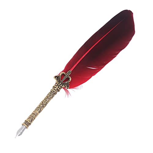 CFTGIW Quill Pen Zink Legierung Hoher Glattes ELEG -Farben Europäischer Riefe Feather Zum Schreiben von Zeichnen Grüne Riting Grüne Quill Penfeder Penfeder Zeichnung Penr Feather Penold Pendip (Rot) CFTGIW Quill Pen Zink Legierung Hoher Glattes ELEG -Farben Europäischer Riefe Feather Zum Schreiben von Zeichnen Grüne Riting Grüne Quill Penfeder Penfeder Zeichnung Penr Feather Penold Pendip (Rot) von CFTGIW