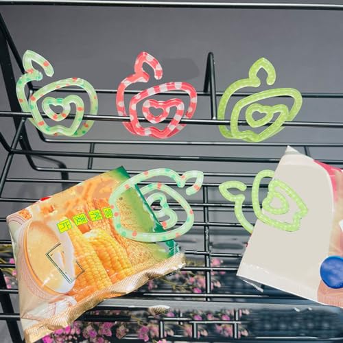 Fruchtförmige Clamp/Holder -Acryl -Deco Buchplaner Datei Snack Bag Seite Paperclip für die Heimschule Verwenden Sie Farbenfrohe Grüne L. (GREEN) von CFTGIW
