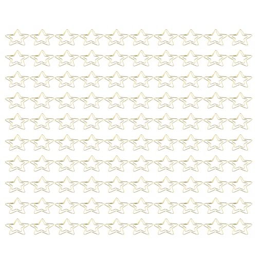 Gold Clipscute Clips Clipsm C 100pcs Gold Clips Metall Rostbriefe Goldverdünnungen Weit Süße Clips für Stern Sorgen Dafür (Sterne) von CFTGIW