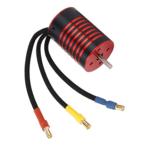 Gtskytenrc 2838 Bürstenloser Motor 4 Poles RC Bürstloser Motor für 1/14 1/16 RC -Auto Teil Schwarz Rot 3200 Kv Orssion Rotor mit st. (3200KV) von CFTGIW
