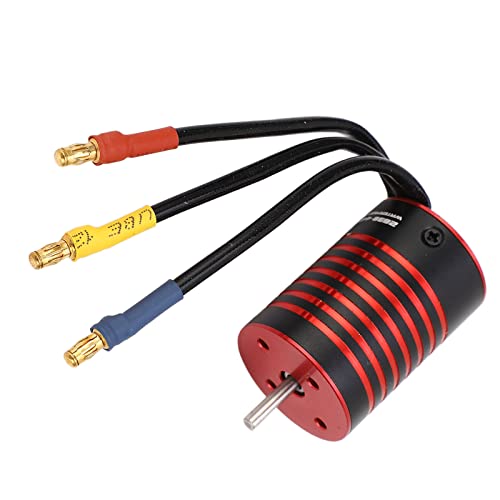 Gtskytenrc 2838 Bürstenloser Motor 4 Poles RC Bürstloser Motor für 1/14 1/16 RC -Auto Teil Schwarz Rot 3200 Kv Orssion Rotor mit st. (4400KV) von CFTGIW
