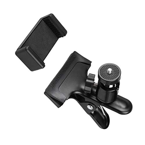 Guitar Spindelstock -Mobiltelefonklemme Clamp/Holder -Mount Halter Mobiltelefon Clamp/Holder Clamp für Smartpho und Actionkameras Universal Accessoire. Handy Clampguitar Spaziergangstock (BLACK) von CFTGIW