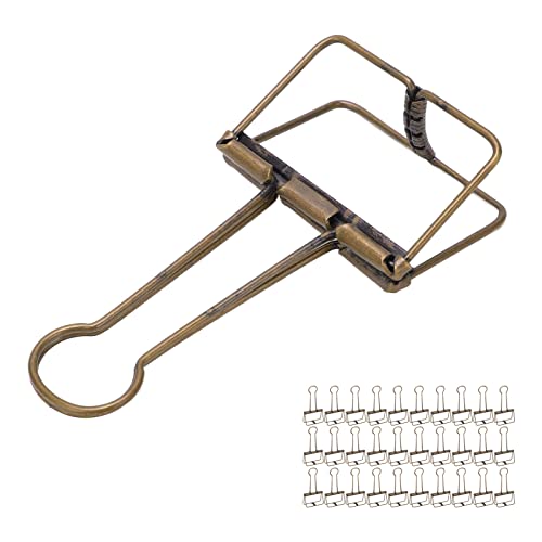 Hollow Out Design: Diese SM CL 30pcs Drahtclips 2 I Hollow Out Starke Clam Multi Purpose SM -Clips für Notizen Tickets Papiere Bronze Innovatives Design a Experience Tasks Hollow a (BLACK) (antike von CFTGIW