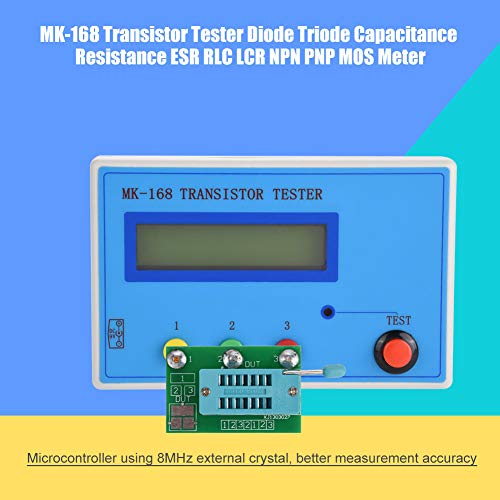 Mikrokontroller mit 8 MHz EX MK-168 Transistor Tester Dioden-Tiodenkapazitätswiderstand ESR RLC NPN PNP-MOS METER Ein Electronic Your Transistor Messgerät. Mikro von CFTGIW