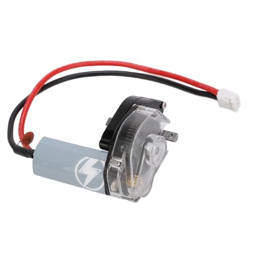 RC -Getriebe mit 050 50 T Motor Metall Kunststoff Transparenter Getriebegetriebe für Axiales SCX24 1/24 RC -Auto Upgrade Teile Blau E Transparent Gearbo Getriebe mit Motorrc (BLACK) von CFTGIW